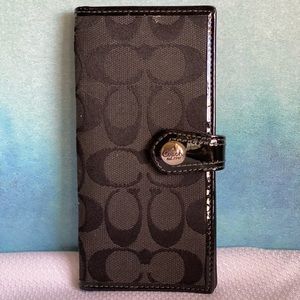 Black Coach Thin Wallet